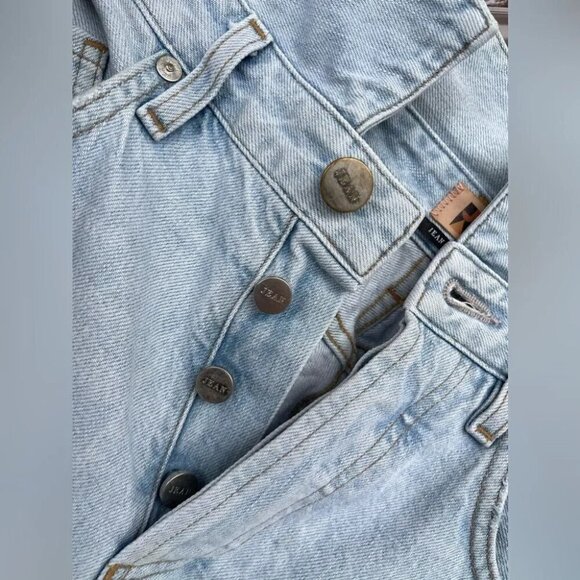 JEAN ATELIER Flip Fold-over High-rised Straight-leg Jeans 28 - Picture 13 of 16